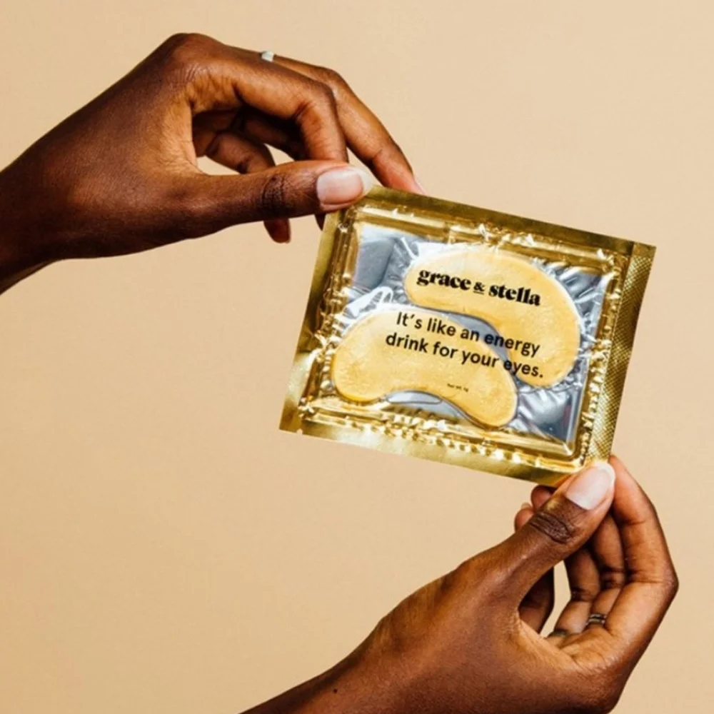 GRACE & STELLA Gold Eye Masks - Picture 2 of 9